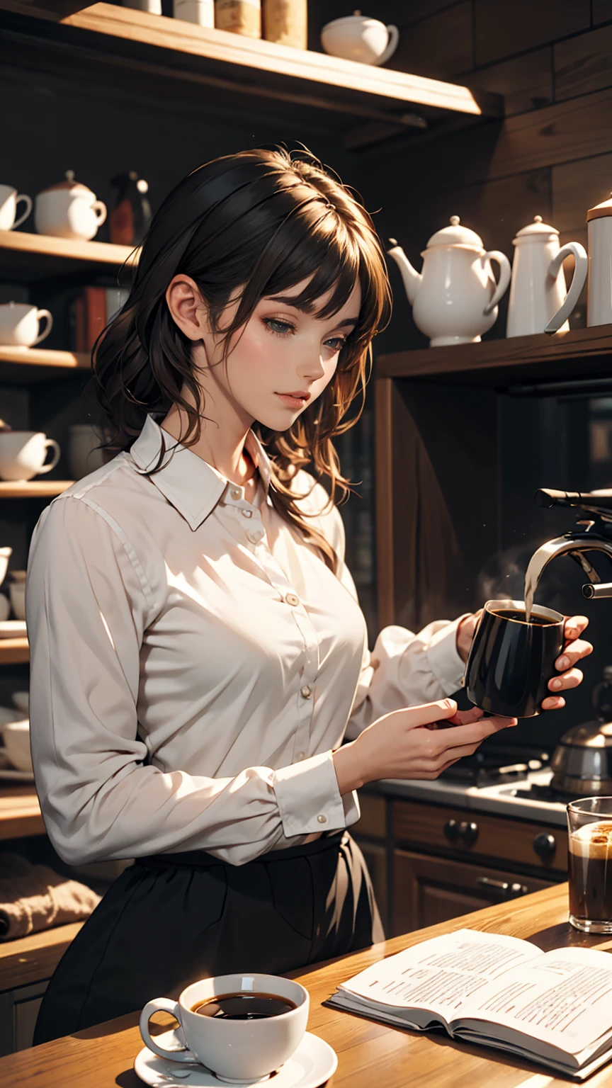 Brewing coffee every morning、It's a relaxing start to my day.