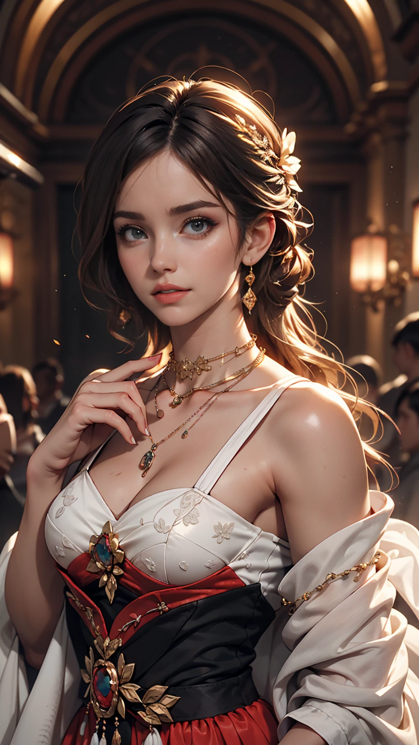 (masterpiece, highest quality, highest quality, Official Art, Beauty and aesthetics: 1.2), (One girl: 1.3), (Fractal Art: 1.3), Bright aqua blue eyes, Medium length hair with tassels, Nude midpart