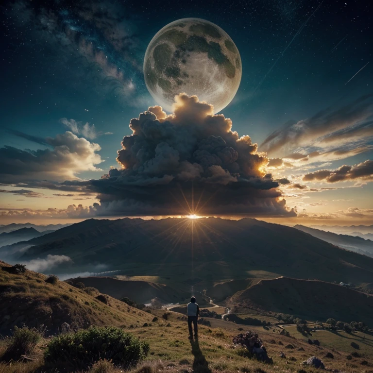 Crea imagen de en el principio creo Dios los cielos y la tierra