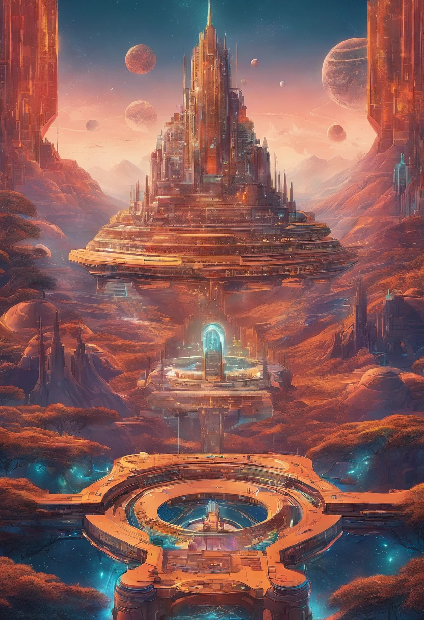 castelo de cartas humano, with a background of outer space