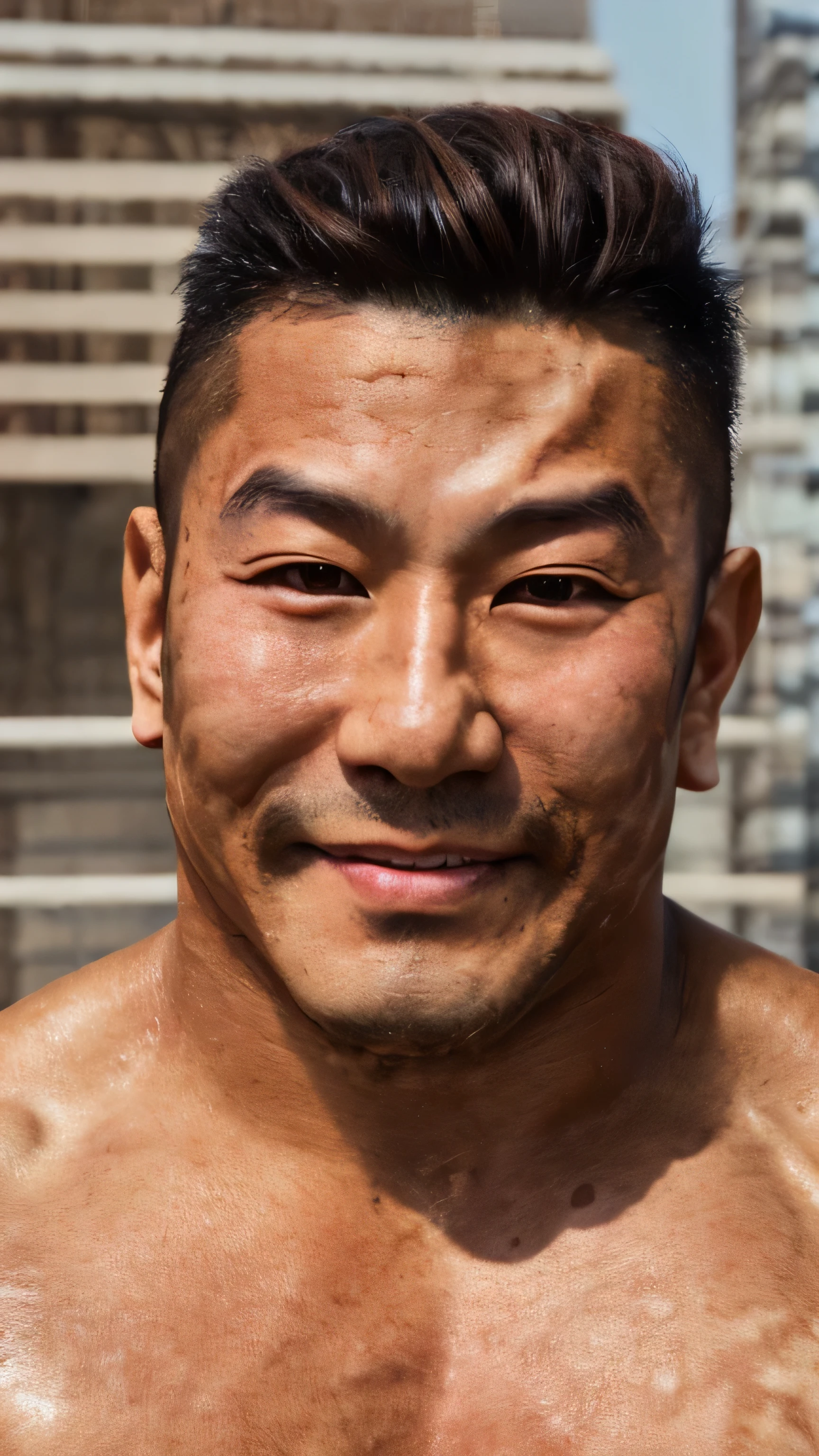 A thick,Very bulky、young Professional wrestle、Gay Videos、all back hair、20yo,View here、(Small build:1.6)(Japanese man with tanned dark brown skin:1.5)、(Skin lackluster:1.3)、(Chubby:1.6)(Sunburn:1.7)、Smooth Skin、japanese men、Round face、(Very manly face:1.2)、(Masculine face:0.4)、(muscle fat:0.*****ung face:1.0)Chubby、(Big pectoral muscles:0.4)fat body(mongoloid face:1.3),(Facial details:1.6),(Very short stature:1.2)、advertising image, clean image, A friendly image, Commercial Banner, corporate photos, official images,  Entire device, male, Water chestnut,High quality, Ultra detailed, best quality, insanely detailed, beautiful, masterpiece,nsfw,High quality facial image,natural lighting、Cleanly shaped penis,Seen from directly below、、、、、、、、、