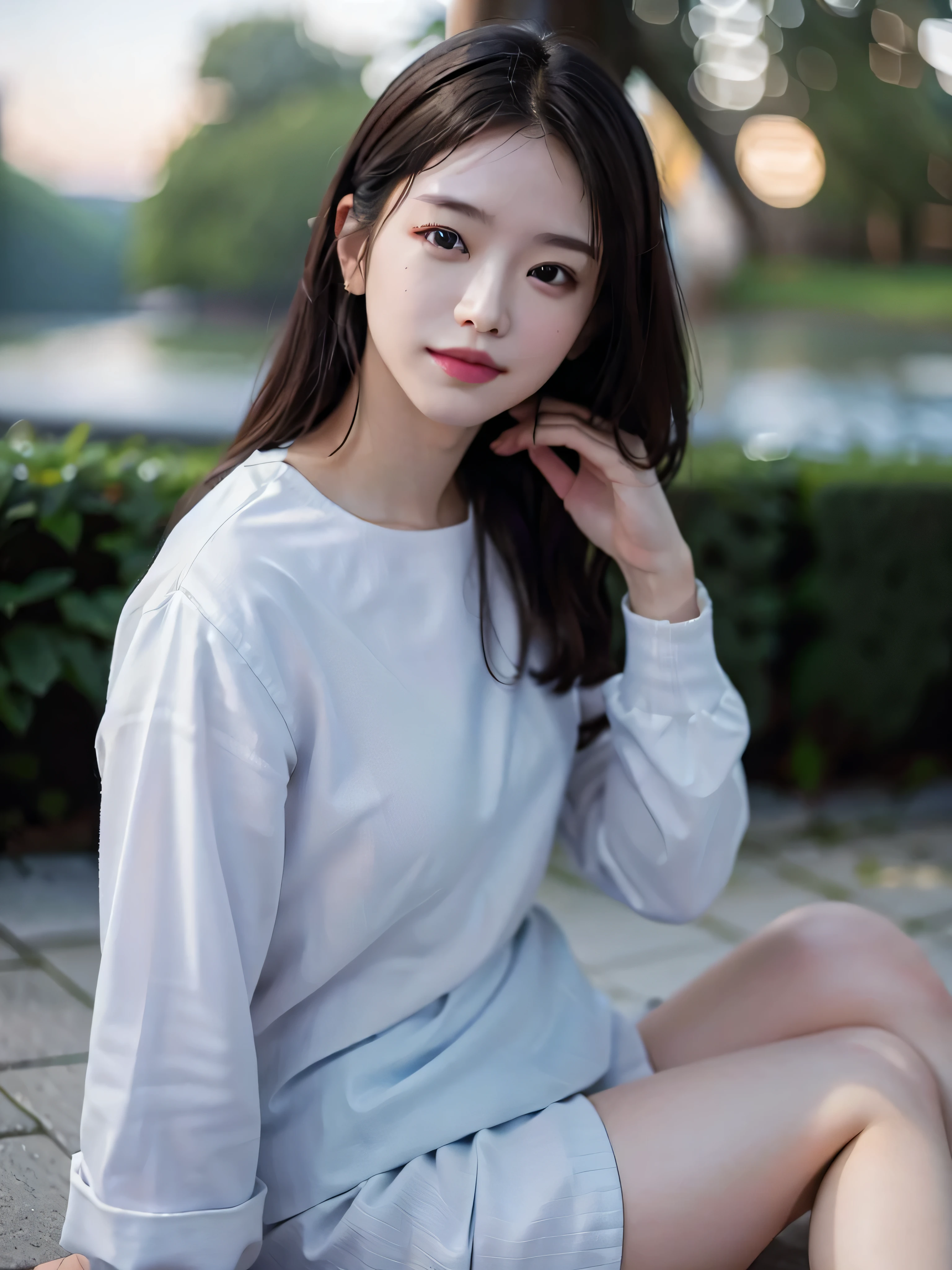 500R、((Sitting Woman))、Light background、masterpiece、Highest quality、超High definition、High resolution、High definition、8K UHD、(Fidelity、Fidelity:1.5)、Real、(natural soft light)、(Bokeh:1.5)、(Depth of written boundary)、Bokeh、Background Bokeh、amazing、details、Highest、high resolution、RAW Photos、pureerosface_v1、Beautifully painted