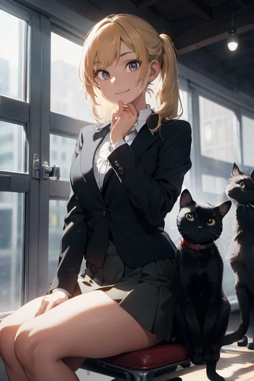 Indian actress ,(wear suit), (wear tight skirt), sitting on chair,(25 year old), (((holding a male Black cat))), tourist background, monsoon season, perfect light, perfect face,glow skin, perfect skin colour, (extra detailed picture),smiling face, blonde hair,4K, 8K, 12K, UHD, HDR, IMAX SONY CAMERA, (DOLBY VISION COLOUR), Cinematic Scene, Digital Footage, sharpness:1.2, confidence:3.....