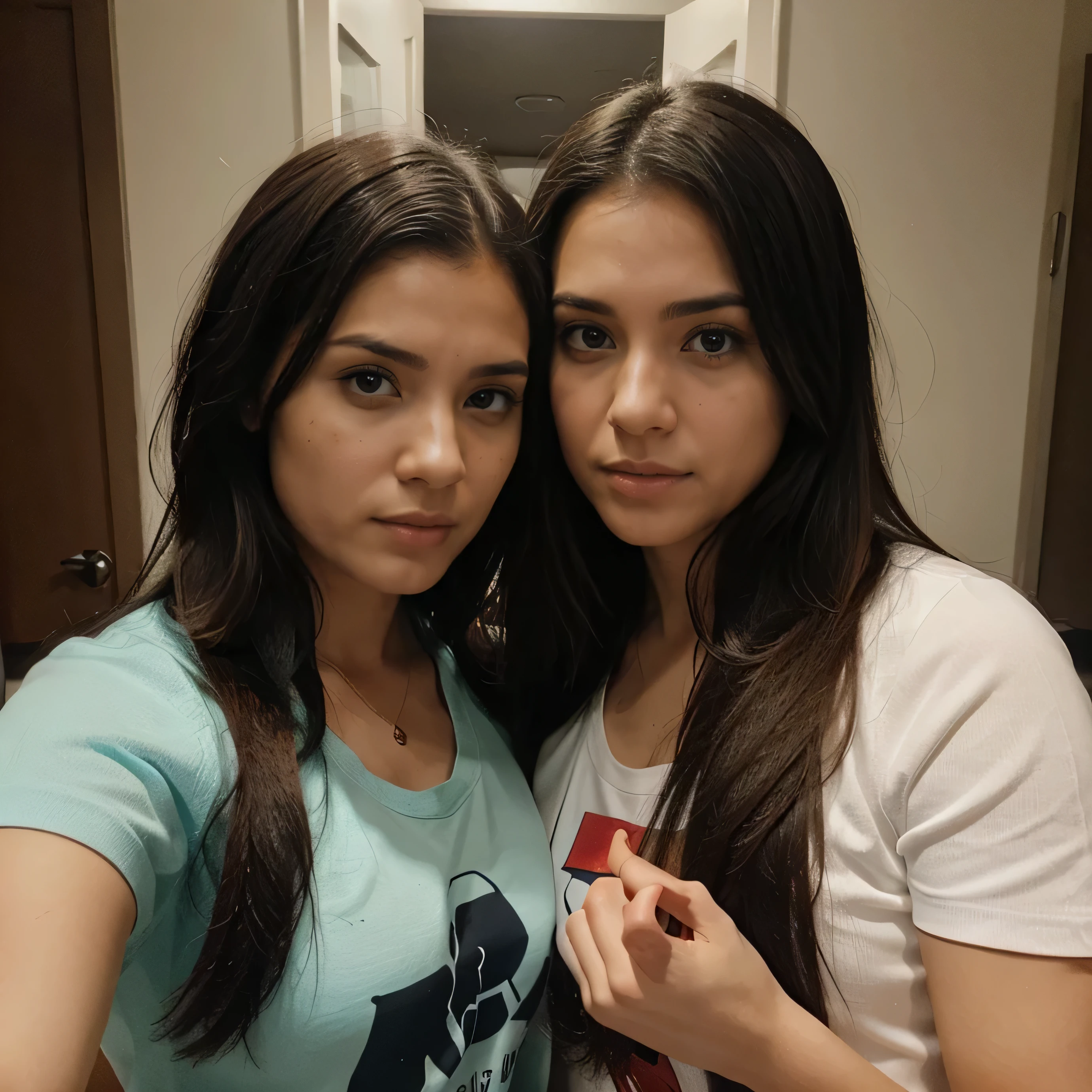 I want you to take my avatar as a reference and make it look like I have an identical twin sister and put us both in the same photo. Tenemos que ser sexy . Por favor, Don't forget that you have to take as a reference my avatar photo that I uploaded to my profile