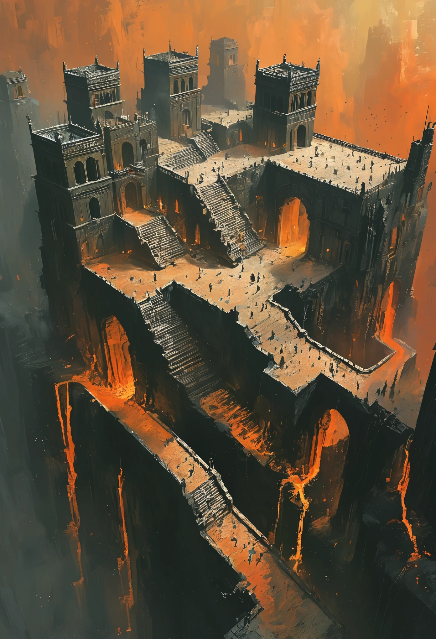 （Inferno shatters last flight of stairs after earthquake：1.3），（仅一层stairs：1.3）shattered，The roads are messy，monument valley，monument valley，GeometriC Ida tears up the Crow，从地狱到天堂的stairs, IsometriC art, Small steps leading down, Inspired by M. C. EsCher, Inspired by M.C. EsCher, isometriC game, Inspired by MC EsCher, Step onto the tower, stairs