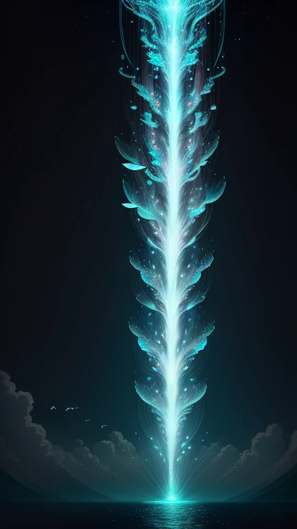 In the realm of whimsical fantasy, a majestic and translucent Whale takes to the skies, defying the very laws of nature. Its colossal form glows with a luminescent radiance, each fluid curve and wrinkle captured in exquisite detail in this high-resolution image. Cherry blossoms drift gently through the air around it, their delicate petals unfurling and cascading like rain, falling freely from the branches of ethereal trees that cling tensely to the wondrous behemoth's humongous body.
The fantasy landscape that surrounds this aerial spectacle is alive with vibrant colors, as if illuminated by