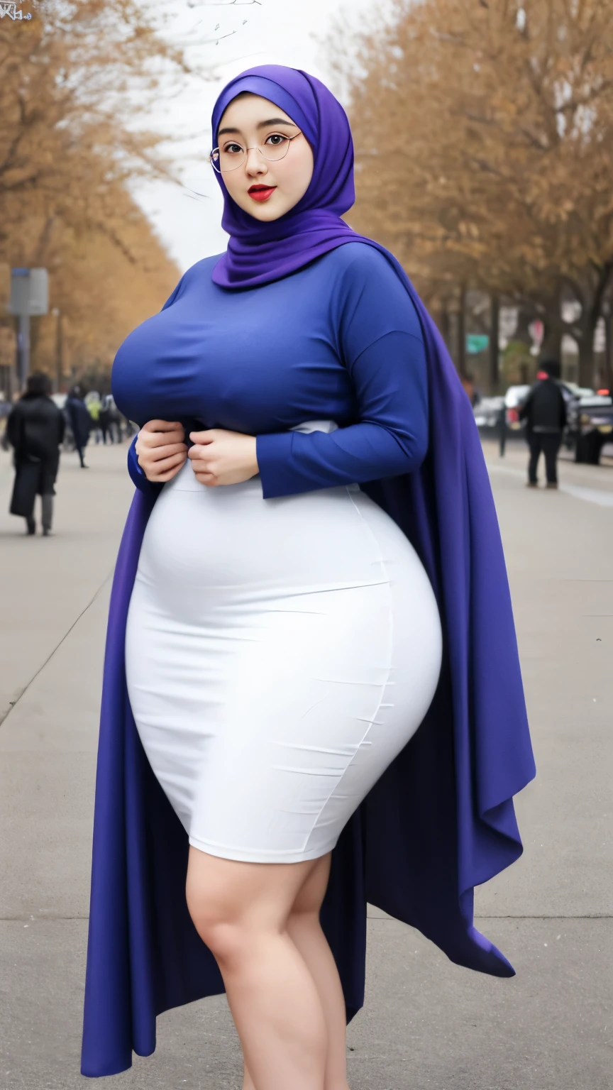 naked full chubby curvy thicc nice body (purple) hijab asia adult girl, realistic beautiful face detailed, perfect blue eyes detailed, very beautiful (wearing eyeglass), realistic red natural lips, perfect curvy white skin, perfect naked curvy long tall thicc body, (purple) hijab asia adult girl, wearing watch left hand, perfect texture body anatomy detailed, spreads in busy city park pose, tight ripped plump largest rounds dense full huge breasts milk, big nipples, ultra highest resolution detailed, ultra sharp highest quality detailed, (Masterpiece: 1.3), tight big chubby fat wide huge pussy, nice pussy lips cleavages out detailed, big clits out detailed, nice anal hole, nice thick hair pussy detailed, curvy slim wides waists, curvy chubby wides thicc hips, nice long tall white thighs, nice big rounds thicc ass, perfect curvy thicc body, perfect curvy wide long tall thicc body, nice long tall white legs slightly fat, nice long tall white feets slightly fat, foots wearing shoess detailed, perfect full shows whole all body, spoiled expressien, busy city park background