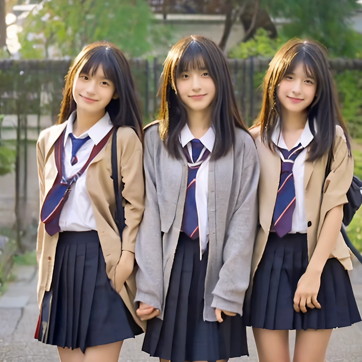 Japanese、Middle school students、Japanese School Uniform((highest quality)), ((masterpiece)), (detailed), Perfect Face,Japanese,Women,,naked,sexual behavior,Harem,、underwear、More than one person、Real、Women、Pussy