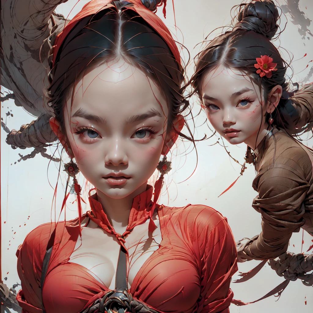 ((1 one young girl)), ((there is a girl in a suit posing with a demon, cgsociety and fenghua Zhong)), ((by Yang J, rossdraws 1. 0)), 🌺(( cgsociety, :: rossdraws, wlop and ross tran, wlop rossdraws, author Feng Zhu, digital painting rossdraws, sakimimichan rossdraws, ross tran and wlop)).