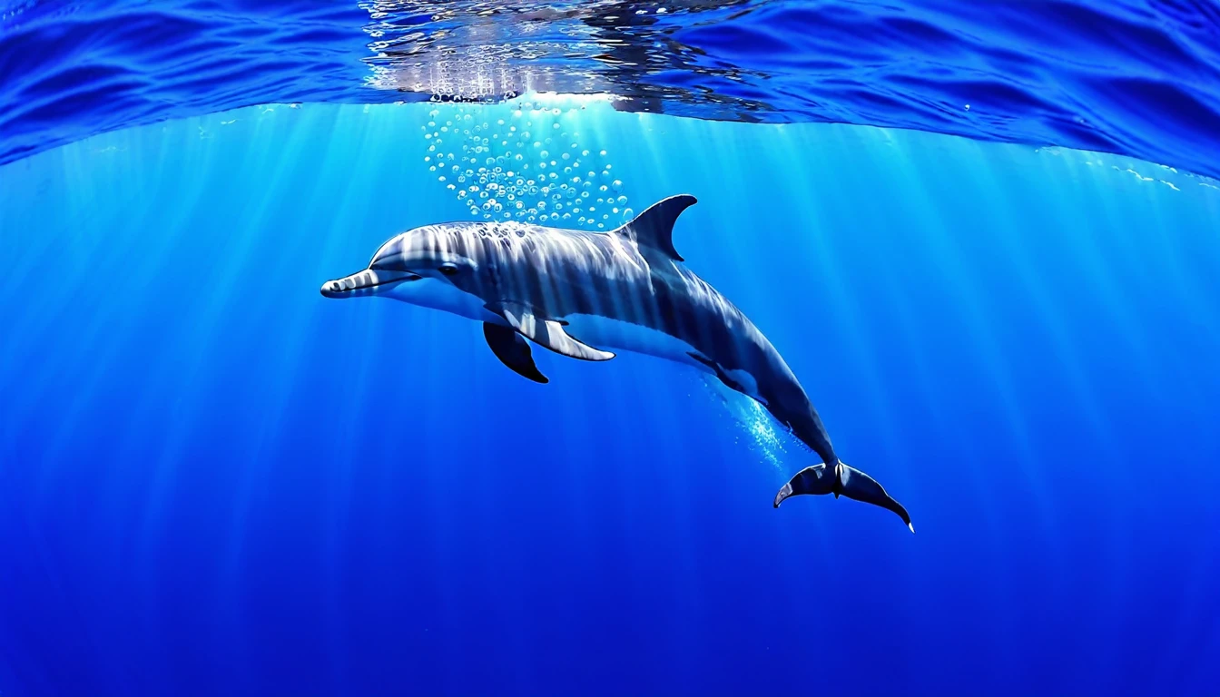 Sea、Dolphin、Lassen、beautiful、Bubble、
