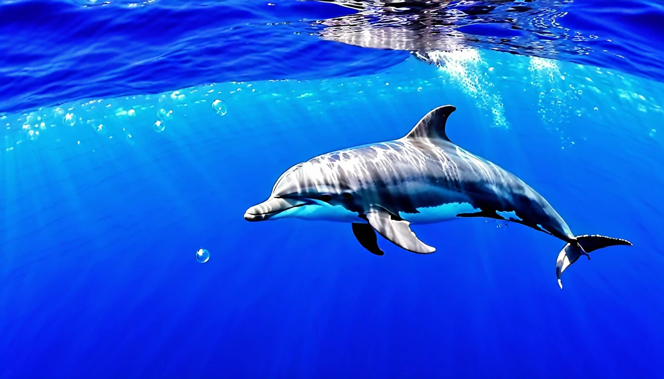 Sea、Dolphin、Lassen、beautiful、Bubble、