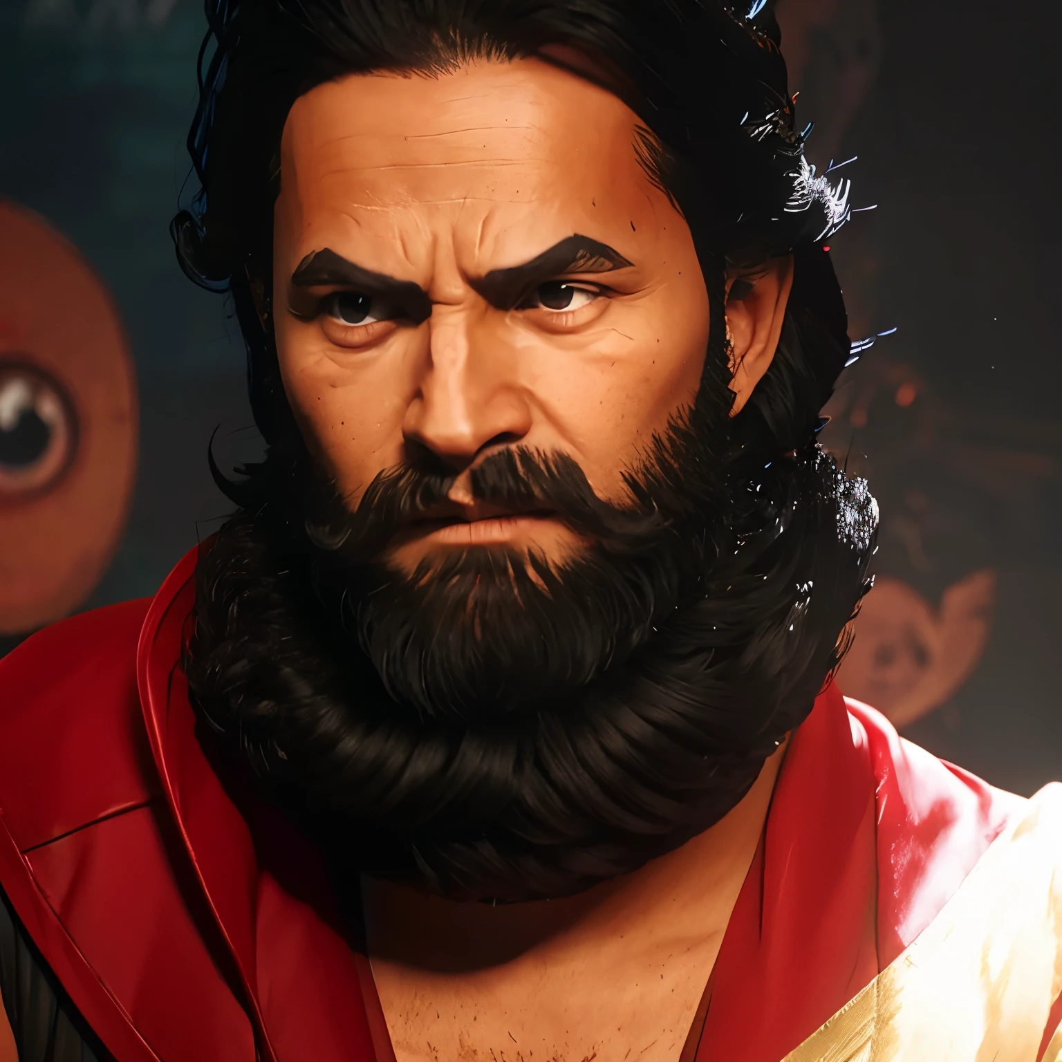 Luffy qui frappe barbe noire