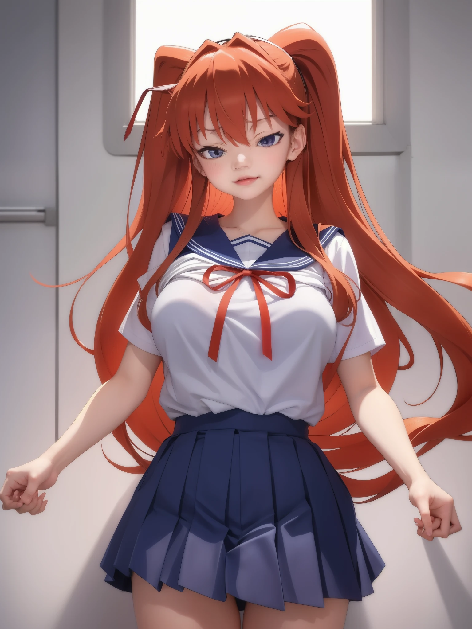 Sugar Angle, Asuka Langley Soryu, (Soryu Asuka Langley:1.5), blue eyes, Hair between the eyes, headgear, Interface Headset, Orange Hair, Both sides up, anger, Open your mouth,
break blue dress, clavicle, dress, neck ribbon, pinafore dress, red ribbon, ribbon, , shirt, Short sleeve, (Tokyo  Uniform:1.5), suspenders, suspendersスカート, white shirt,
(masterpiece, highest quality), Browsing Caution,
One girl, (One boy,Heterosexual:1.3), Vaginal intercourse, Cowgirl, Leaning forward, Holding hands,Intertwined fingers, penis, From below,throw, (Reaching for arms:1), (throw hands:1.3)

Blake, 5 years old, (change:1.5),ir, (High Ponytail, Medium ponytail), (Curly Hair:0.8), (Aquascushu:1.2), Aqua Eye, (We say:1.3), (Huge breasts:1.2), Saggy breasts,
Heavy breathing, Sweat, Heavy breathing, smile,
blush, Half-closed eyes, Pussy Juice Break ((school uniform, serafuku):1.2), (white shirt, White sleeves, Short sleeve:1.2), (Navy sailor collar), (Aquaneckerchief:1.2), sleeve line, Bare arms,(shirt lift:1.3),Nipples,Underbust,Bare Belly, Bare Ass Blake (Navy Skirt), White socks BREAK Bedroom BREAK (The man is completely naked:1.2),
break (masterpiece:1.2), highest quality, High resolution, unity 8k wallpaper, (shape:0.8), (Beautiful details:1.6), Highly detailed face, Perfect lighting, Extremely detailed CG, (Perfect hands, Perfect Anatomy),