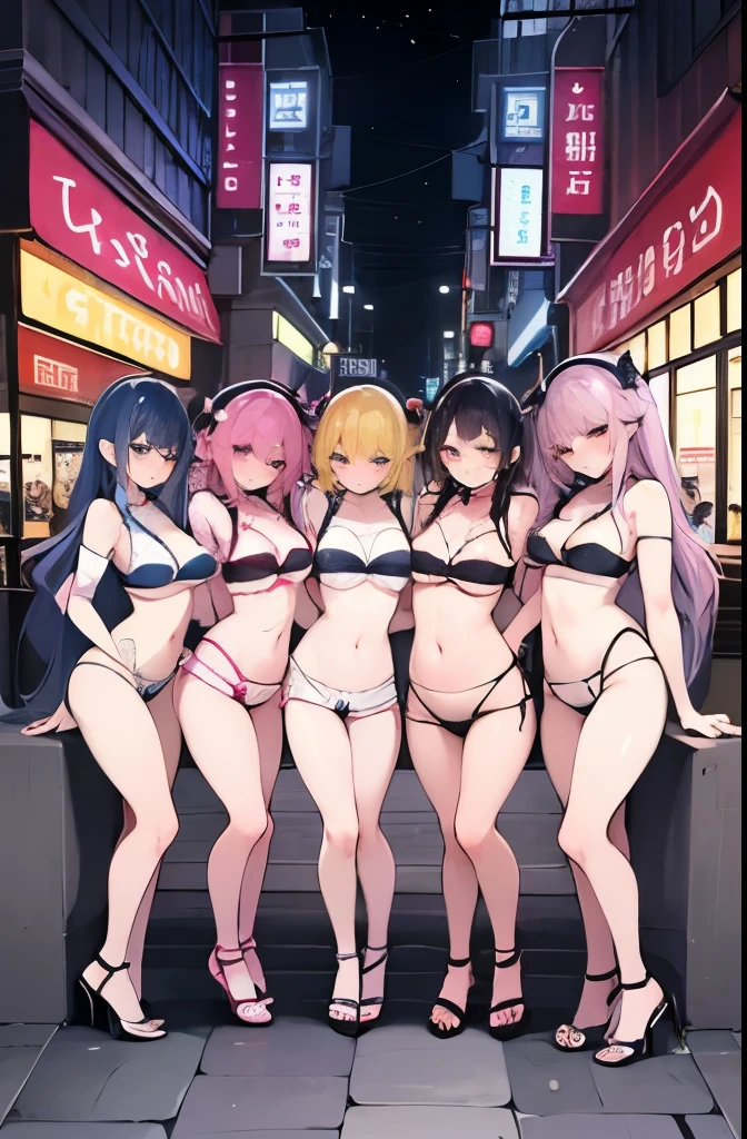 Group of girlultiple Girls、In the city、Bitch、In front of the brothel、City of night、bimbo、Hotel district、Prostitutes、A lot of beautiful women and girls、Sexy Girls