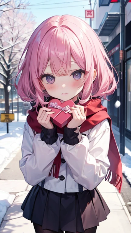 、、Shyness、blush、Embarrassing、blush、、、skirt、snow原、、snow、cold、scarf、scarfを巻く、降snow高解像度、Full HD、8K quality、、、Droopy eyes、、、Eye highlights、Bright eyes、Clear Eyes、Beautiful Eyes、avert your eyes、Embarrassing、blush、、Eye highlights、、、Eye highlights、信じられないほどBeautiful Eyes、Black tights with pink lines、、、、Valentine&#39;s Day、チョコレートをhand over、heart、Confession、hand over、give、front、両手でgive、bow、please、Presure、Top of the head、Pink Hair、lowering the corners of the eyes、lower the corner of the eye、Droopy eyes、Violet eyes、Zhouao Coral、Zhouao Coral、cute、Let your hair down