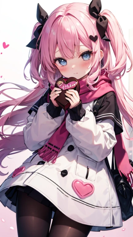 、、Shyness、blush、Embarrassing、blush、、、skirt、snow原、、snow、cold、scarf、scarfを巻く、降snow高解像度、Full HD、8K quality、、、Droopy eyes、、、Eye highlights、Vivid eyes、Clear Eyes、Beautiful Eyes、avert your eyes、Embarrassing、blush、、Eye highlights、、、Eye highlights、Incredibly beautiful eyes、Black tights with pink lines、、、Valentine&#39;s Day、chocolate、両手でheart型のchocolate持つ、heart、Confession、Pink Hair