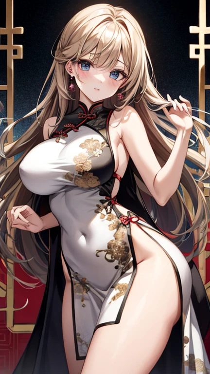 Big Breasts,Mini Chinese Dress,Thigh,Beauty