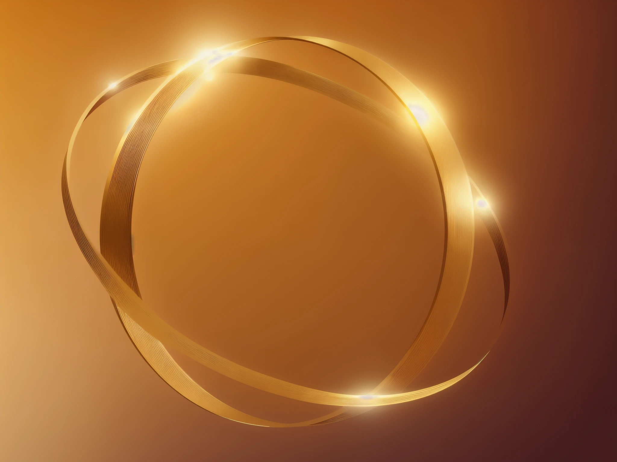 a close up of a gold ring with a white background, gold rings, golden circlet, orbital rings, gold plated, golden ribbon, mobius strip shaped planet, ring, circle forms, technological rings, inner ring, gold jewelry, gold gilded circle halo, planet with rings, golden curve structure, gold wires, gold belt, gold collar, gold jewerly, light background
