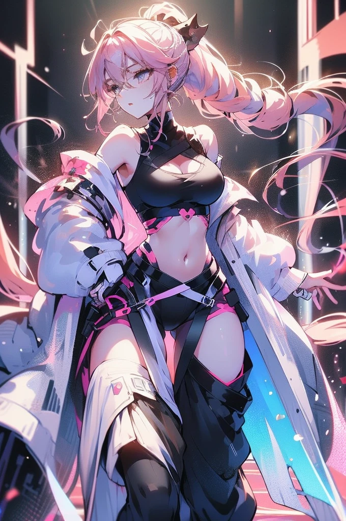 headback, from side, solo, (exposed white panties, torn clothes, nipples:1.2), tottering, mami tomoe ,big breasts,cute Face, opened eyes, rolling eyes, scared, (sobbing:1.2) :o, look another, moaning, from side BREAK beam,damaged,destruction,pink beam,shattered pink beam, injury, damaged, dirty