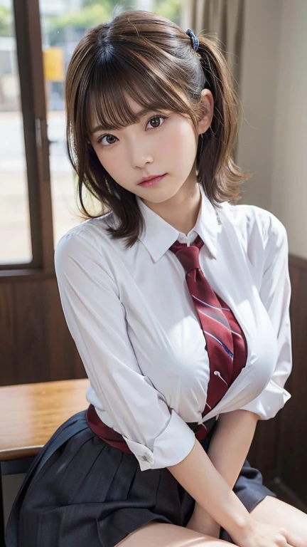 8K, RAW portrait of (japanese woman),masterpiece、Photoreal:1.realistic pictures, ultra high resolution, highest quality, real life photos ,( At night :1.1),((( Girl showing off her nipples in the bedroom late at night)))、(cute face:1.4)、Two very cute Japanese girls,((Japan Elementary School Girls))、((Real High School Girl))、((school uniform、plaid pleated skirt、A bow tie))、 long hair,,slender body,、in the room、
big beautiful detailed eyes, black hair,(written boundary depth:1.3),、((disheveled clothes:1.3))、 ((dark brown eyes:1.5))、(real skin texture:1.3)、(Immersive atmosphere:0.8、chiaroscuro:1.2) 、(looking at the viewer)、look at the camera、look at the audience、((embarrassing:1.5))、(laughter:0.5)、((red cheeks:1.3))、((ceiling from below:1.3))、(body facing the camera:1.5)、((Woman showing off her breasts))、((nipples protruding from clothes,:1.4))、((bust shot))、