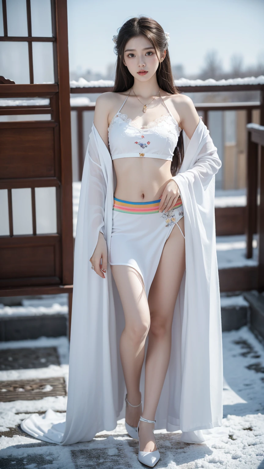 beautiful and delicate woman,The eyes and face are very detailed, exquisite eyes, super detailed, High resolution, The content is very detailed,best quality,EnLightenment,unity,8k wallpaper,masterpiece,best quality,imagine，1 girl，Wear sexy blue and white bikini armor，big breasts, high cut underwear, Armor patterned metallic style blue and white priest cloak，priest hat，standing posture，long legs，Put on pink blue and white boots，look at the audience，facing the audience，flowing long hair，Surreal 8000g，Impeccable，masterpiece，professional artwork，famous artwork，Light，movie bloom，perfect face，pretty face，fantasy，Dreamy and magical，not real，intricate details，Exquisite pattern…Korean woman’s face