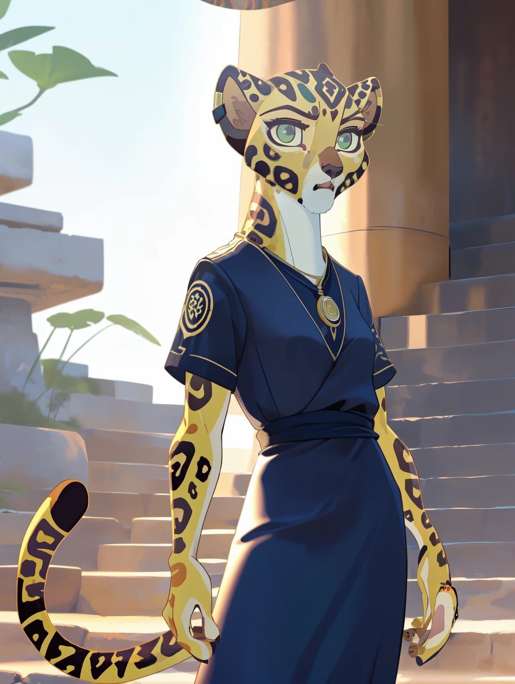 fuli character,feral, furry art, antro, commission, Makoto shinkai, Intense lighting, sabana africana, vestido blanco, claro, deslumbrante, mirando al espectador, delgada, muy delgada, skinny, cuerpo de adolescente, edolecente femenina, 15 year old girl, femenina, muy hermosa
