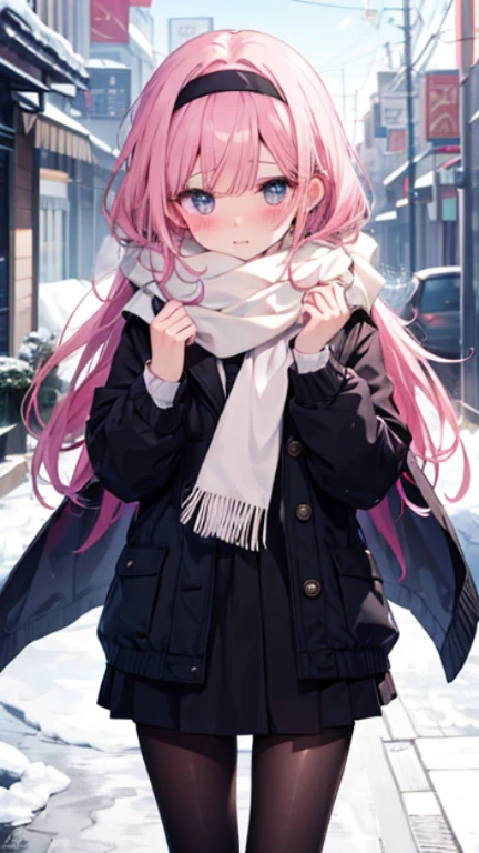 、、Shyness、blush、Embarrassing、blush、、、skirt、snow原、、snow、cold、scarf、scarfを巻く、降snow高解像度、Full HD、8K quality、、、Droopy eyes、、、Eye highlights、Bright eyes、Clear Eyes、Beautiful Eyes、avert your eyes、Embarrassing、blush、、Eye highlights、、、Eye highlights、信じられないほどBeautiful Eyes、Black tights with pink lines、、、Valentine&#39;s Day、chocolate、両手で心臓型のchocolate持つ、、Confession、Pink Hair、Let your hair down、Straight hair、Long Hair、Black headband