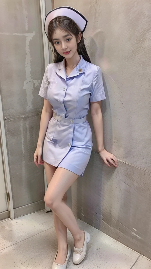 mature woman, Nurse Girl, Huge breasts, A gigantic rift, big breast, Make your breasts bigger., mature breasts, Two meter long hair, Light makeup, thin body, I&#39;m small., hips raised, small thighs, Long legs, pure white nurse uniform, short skirt, tight