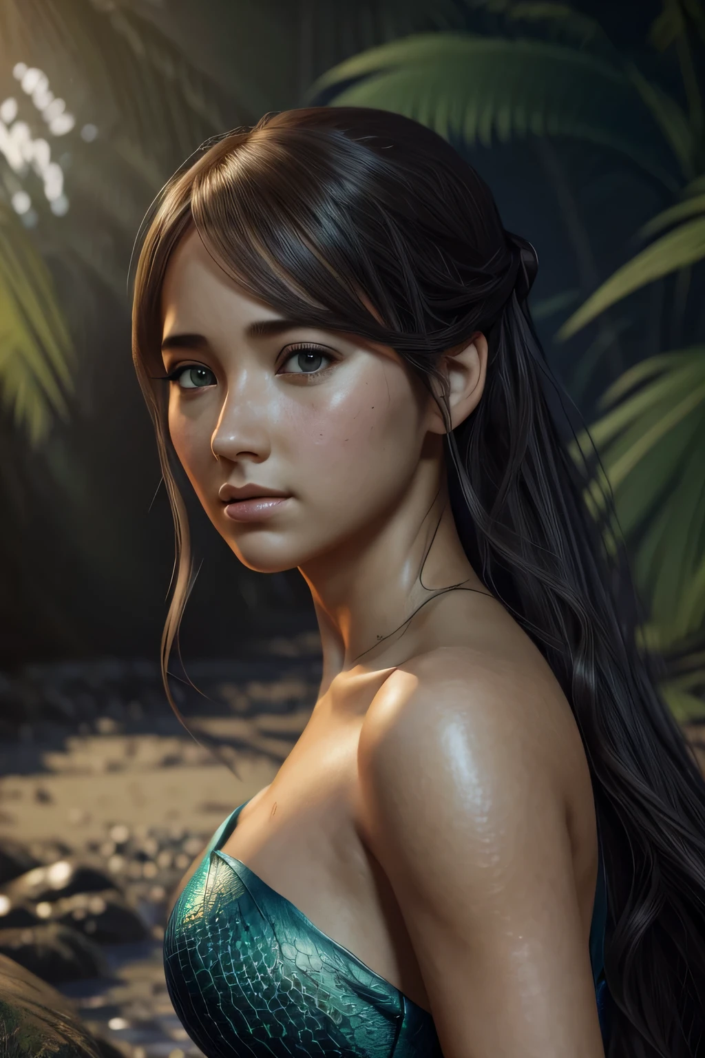 (best qualityer, 4K, work of art :1.3), beautfull woman, 1 girl, (breastsout, attractive body :1.2), Abdomen :1.1, dark brown hair: 1.1, (rainy wet, wet from rain, body soaking wet :1.2), Face ultra detailed, Detailed lips, detailedeyes, double eyelid, pleada, nsfw