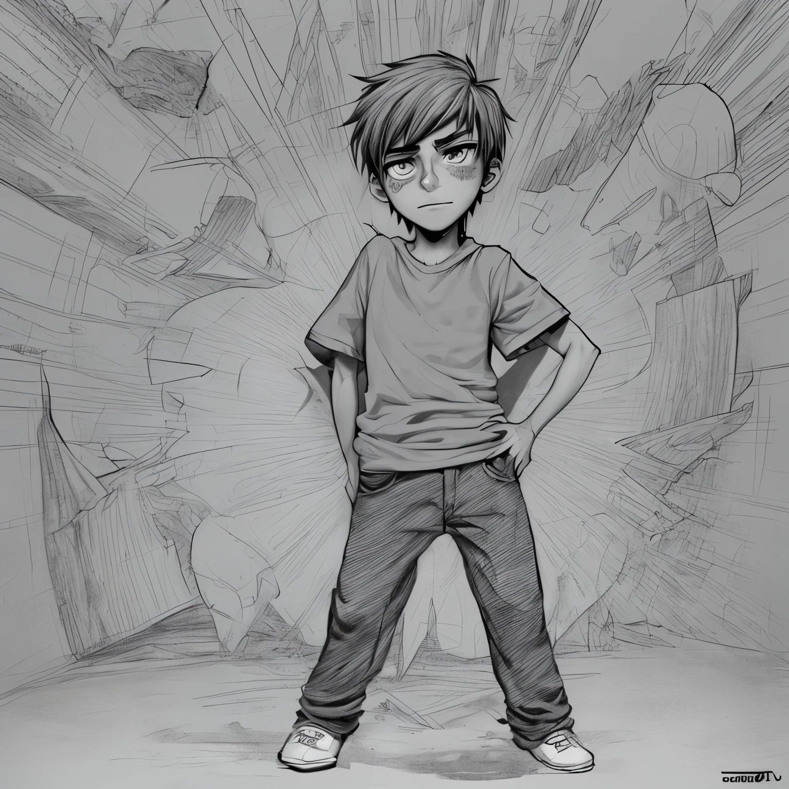 boy cartoon, para colorear