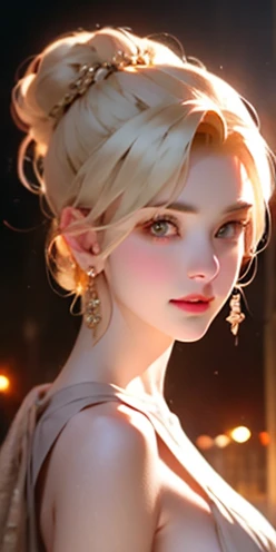 1girl, a Roman goddess with delicate skin and wearing a skimpy Roman toga, looking at the audience, blonde hair, red eyes, (short bangs: 1.2), (small breasts: 0.6), (medium areola: 0.8), soft lighting, Roman temple in the background; upper body
(Photorealistic:1.4), (Best Quality:1.0), (Ultra High Resolution:1.0), 8K, RAW Photo, (Masterpiece:0.2), (pureerosface_v1:0.5)