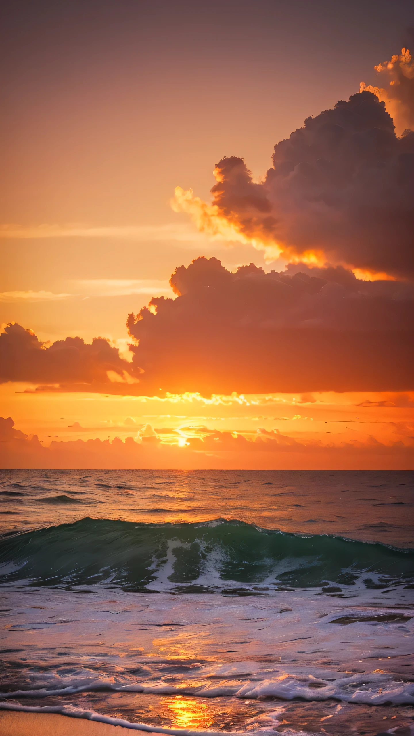 Highest quality,Fantasy,beach,Sunset