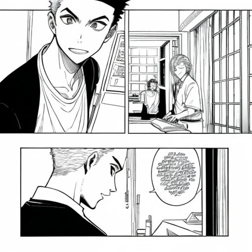 obra maestra, mejor calidad, A boy in a room, primer plano Arte lineal, Monocromo, not smile, hands, manga, dynamic looks, A white shirt, A calculator, eyes, 5/6 face