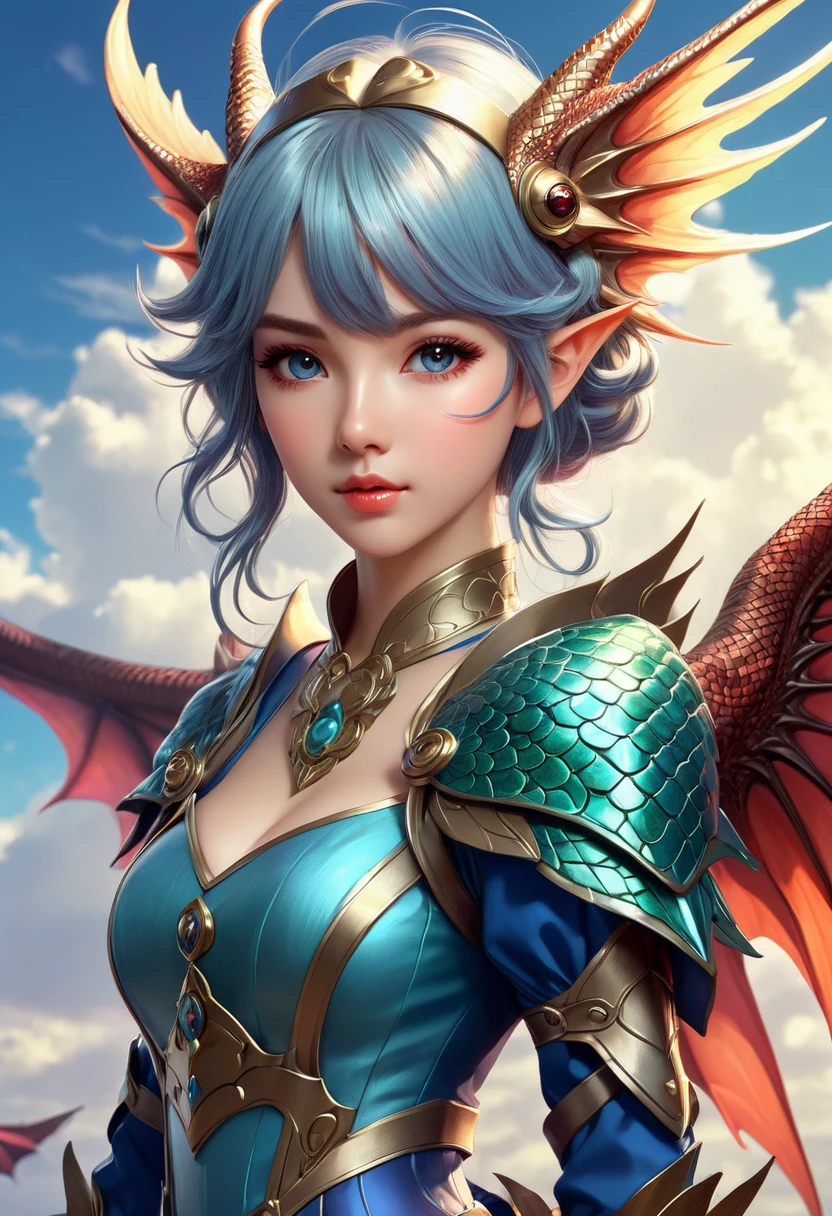 Vintage anime girl with dragon wings, fantasy art style, extremely detailed artgerm, detailed digital anime art, anime fantasy illustration, beautiful character painting, anime in fantasy style, fantasy style art, anime fantasy artwork, artgerm on artstation pixiv, 2. 5 d cgi anime fantasy artwork, the dragon girl portrait, portrait of fairy Thomas Kinkaid Inspired.
