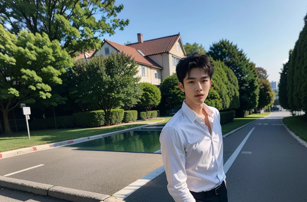 (wearing white shirt、Asian man in suit and tie,Age 28.Height 182 cm)、best picture quality、masterpiece、Ultra-high resolution、(Photo realism:1.4 )、Full body portrait、
8K、Super sharp、realistic light、
Ultra high quality、tall gentleman、hair is beautiful、
Beautiful photos、As handsome as a model、As handsome as an idol、Professional avatar、Professional portrait photos、Realistic portrait photos、Detailed color portrait、Idol portrait、High quality full body portrait photos。