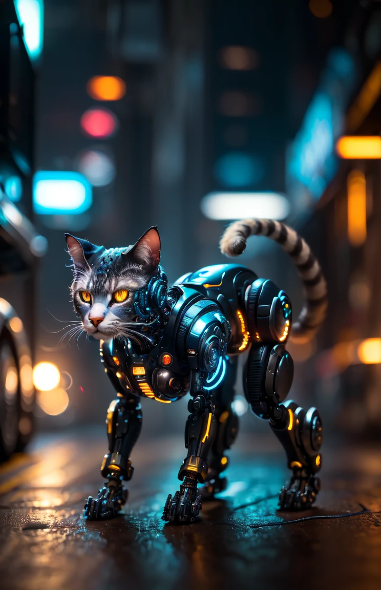 (Best quality, 4K, 8 k, A high resolution, masterpiece:1.2), absurdity, masterpiece, ultra detailed, (realistic, photorealistic, photorealistic:1.37), complex parts, HDR, (complex parts:1.12), (hyper detailed, hyper realistic, Soft lighting, spicy:1.2), beautiful figure, Magnificent Anatomy, (complex part, Hyper detailed:1.15), cyborg woman sneaks around like a cat on all fours