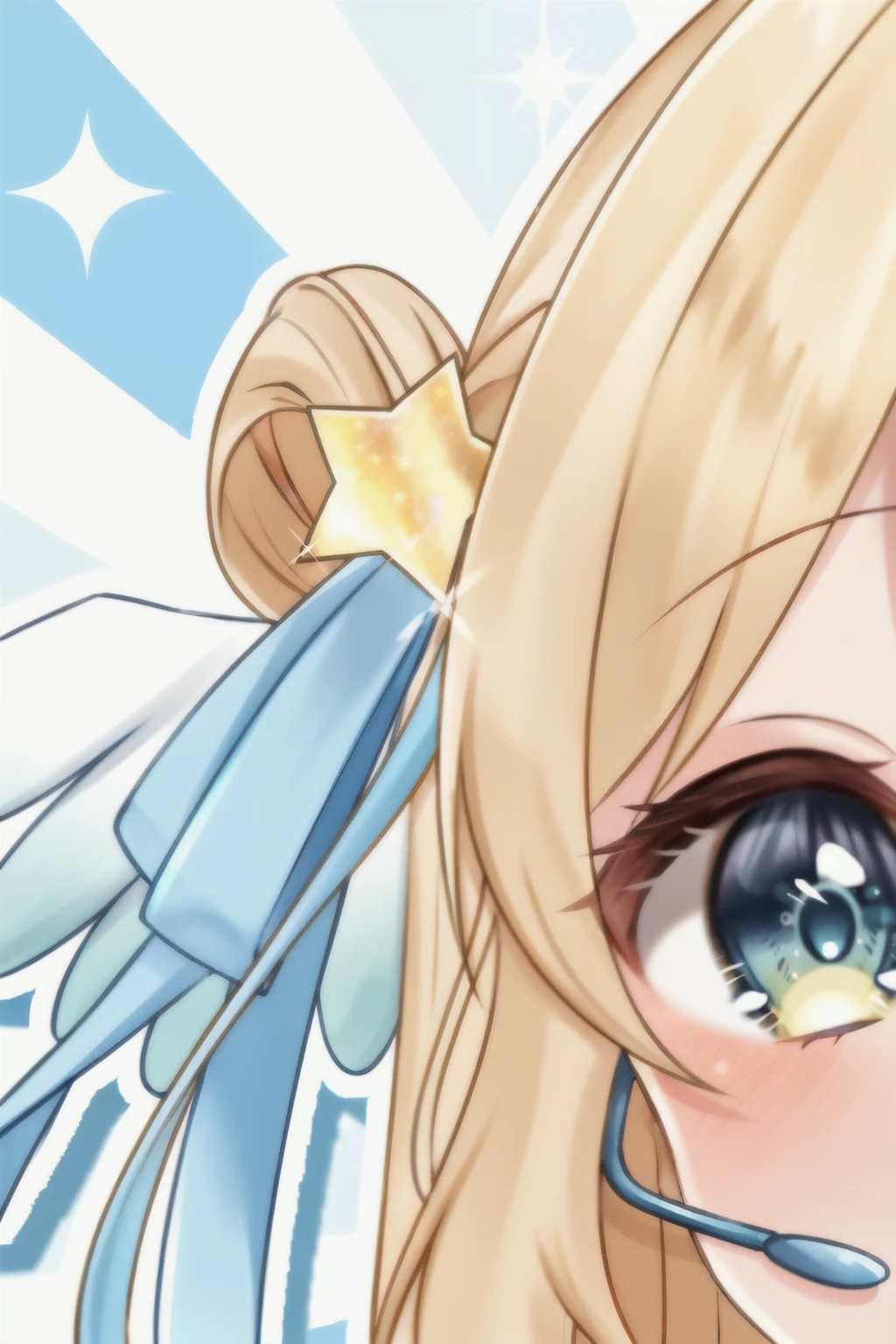 Anime girl with blue eyes, bow tie and stars, Cute realistic portrait, Cute anime face, My Dress Up Darling Anime, Ho****ve, Anime Moe Art Style, Splash art anime , Cute Anime Girl portrait, extremely Cute Anime Girl face, Cute Anime Girl portraits, Cute Anime Girl, Cute natural anime face, Anime style portrait, portrait of Cute Anime Girl