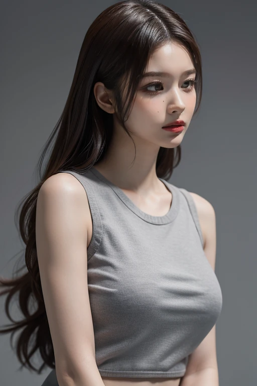 ((Highest quality, 8K, Tabletop)), Beautiful woman with perfect body, Slim abdomen, Black long dress, whole body, (length), (Straight Hair), Highly detailed face and skin texture, Fine grain, double eyelid
