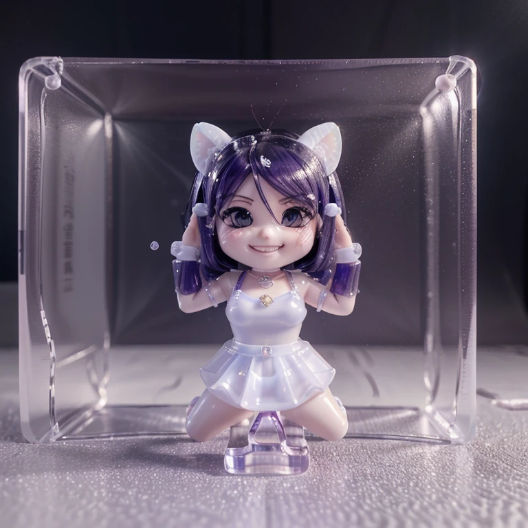 (ศิลปะlarge resin 3 มิติ), (3D Resin Art),Chibi,large resin,alone,#1 woman(Chibi,cute,cute,small ,You feel it on your skin.,victory smile,jump),(3D Resin Art),(3D Resin Art),(3D Resin Art),#background(simple,white),