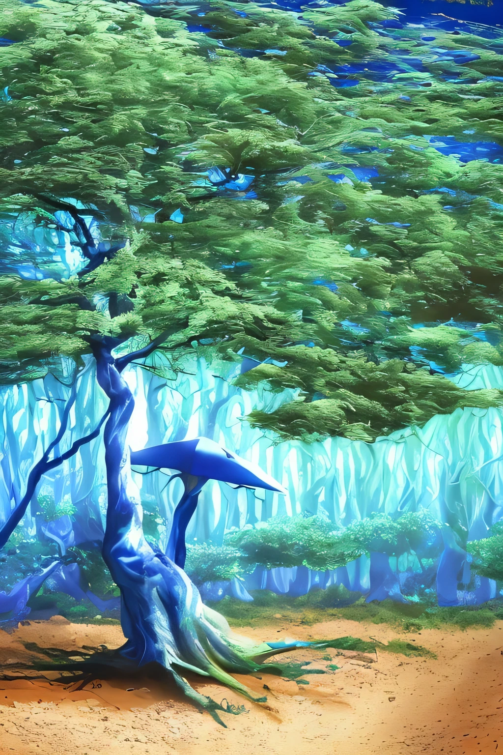 ((melhor qualidade)), tree, blue.