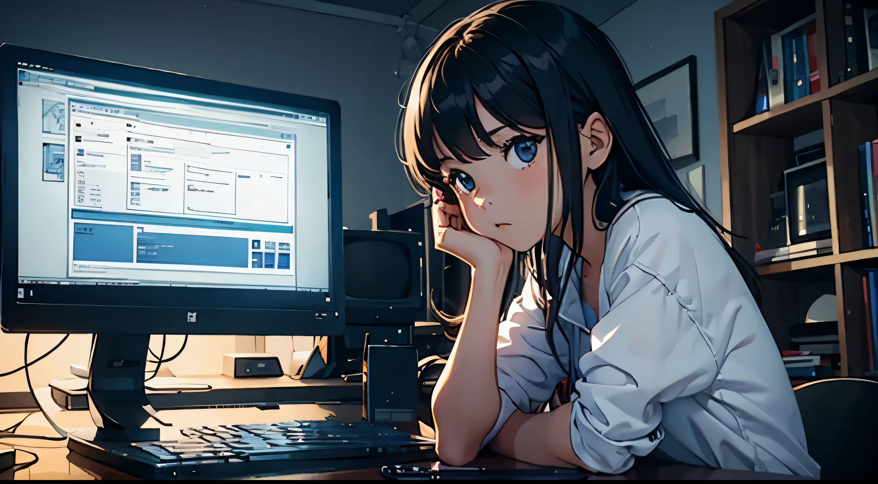 Girl at Computer