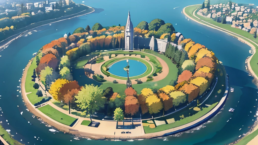 2D game avec 4 saison (printemps, summer, automne, hiver) distributed in each corner of the image. Game want an island