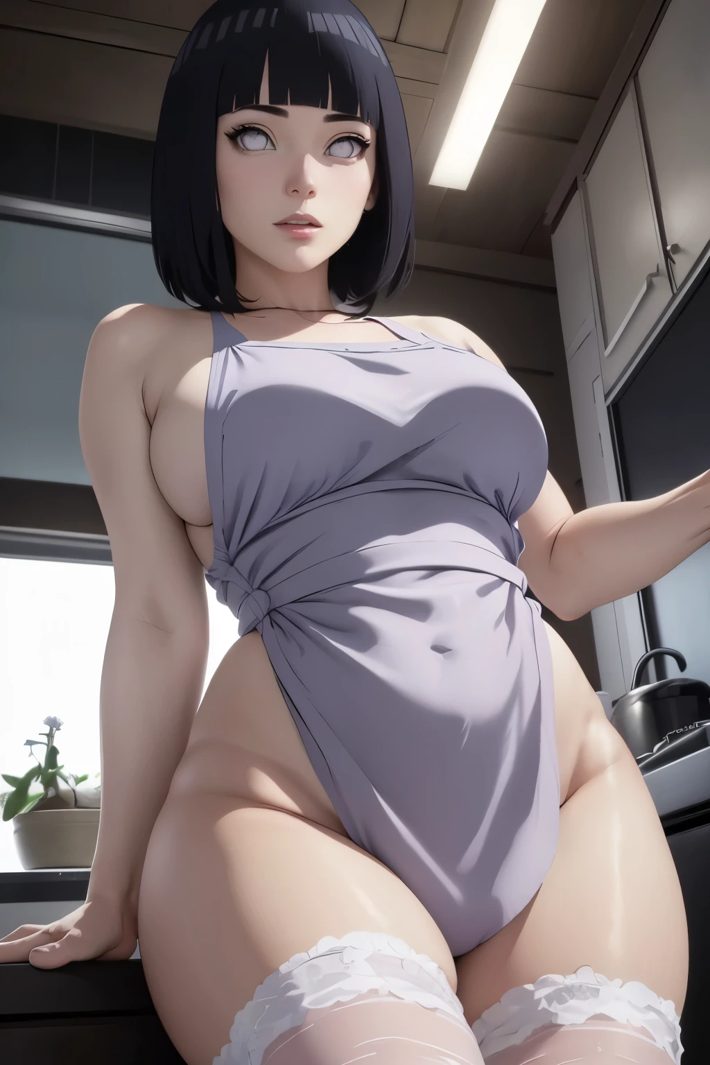 masterpiece, highest quality, faye valentine standing on alien planet, nude, explicit, nsfw