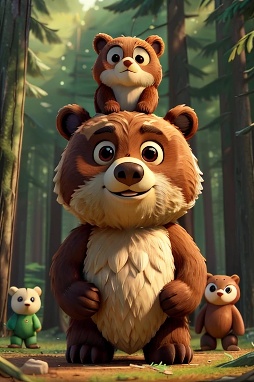 In the peaceful forest, Brave Bear and his friends were playing happily until Brave Bear suddenly felt strange. His chest hurt, and he couldn't catch his breath. His friends noticed and grew concerned. Wise Owl suspected Brave Bear was having a heart attack and quickly called for help.