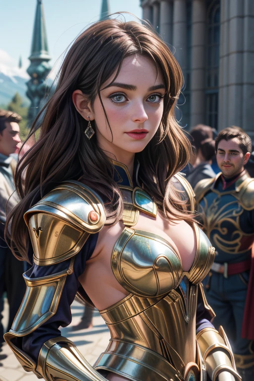 ((1 dame espagnole)), (Kiera Knightley) (25 ans)), Beautiful ethereal, (awkward and seductive smile) avec un peu de dents visibles, Dans une montagne enneigée, cheveux longs, regard affectueux dans la caméra, corps en forme, petits seins, Gros cul, pose debout sexy ((Style David Hamilton)), detailed photo of the whole body, soumis, Soft light, masterpiece, best quality, photo-realistic, 8k, High resolution, Realistic and detailed skin, 8k euh, digital SLR, Soft light, high quality, Grain du film, Fujifilm XT3, , cheveux multicolors, saint seiya, armure, signes du zodiaque, armure du zodiaque, zodiac cloth, Sculpted Armor, Detailed armor, armure bleue, topless