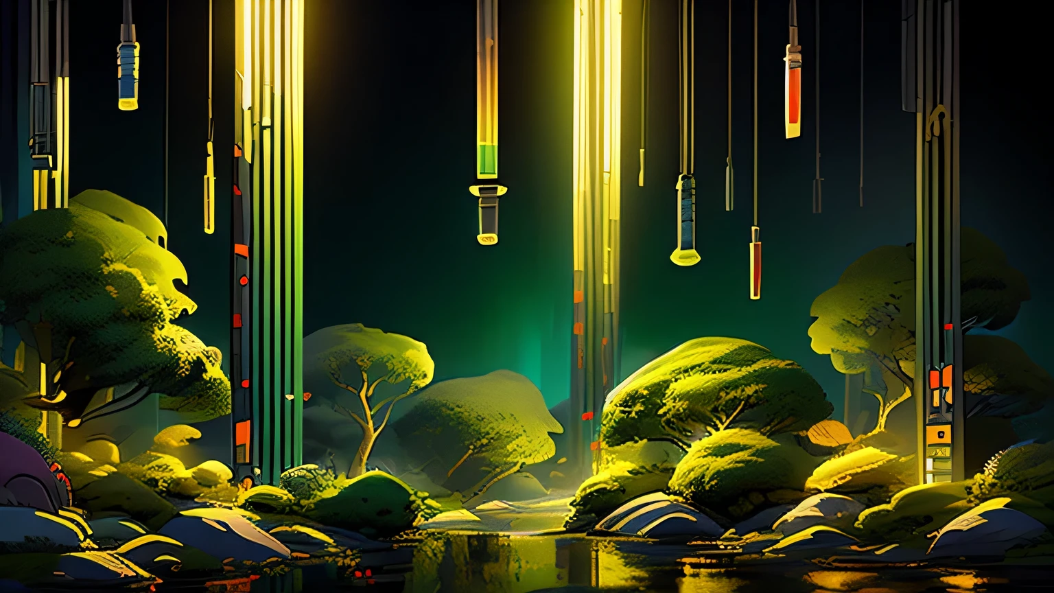 (best quality,high resolution,masterpiece:1.2),2d cartoon,valorant style,green smoke with screws,colorful background,vibrant colors,studio lighting