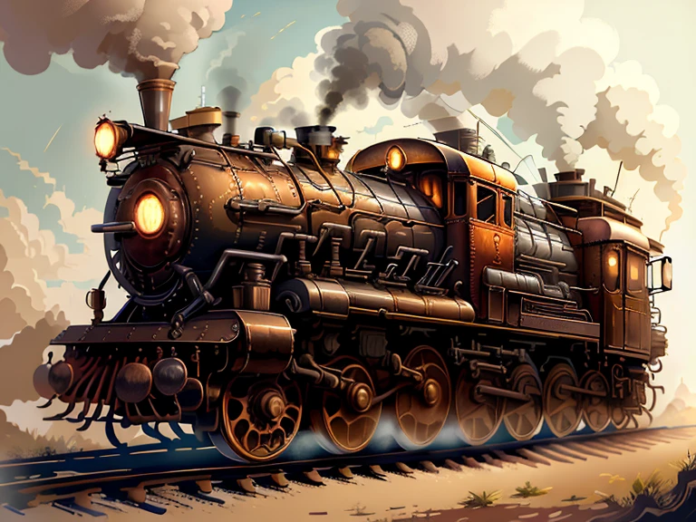 Steampunk AI Locomotive