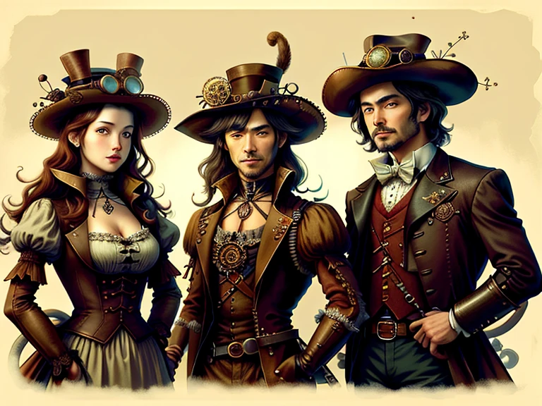 steampunk、AI、The Three Musketeers of the Cat