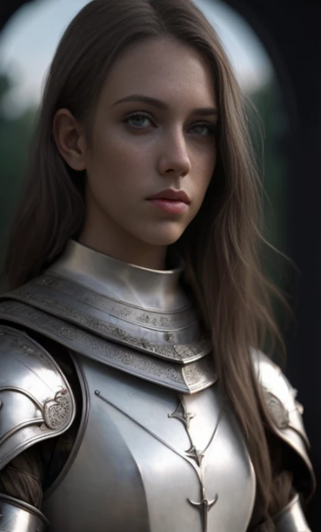 (masterpiece), (Very complicated:1.3), (Realistic), Portrait of a Girl, The most beautiful in the world, (Medieval Armor), Metal Reflection, Upper Body, Outdoor, Strong sunlight, Distant Castle, Detailed professional photos of beautiful women, Sharp focus, dramatic, Awards, Cinema Lighting, Octane Rendering Unreal Engine,  Volumetrics dtx, (Film Grain, Blurred Background, Blurred foreground, Bokeh, Depth of written boundary, sunset, Motion Blur:1.3), Chain Mail