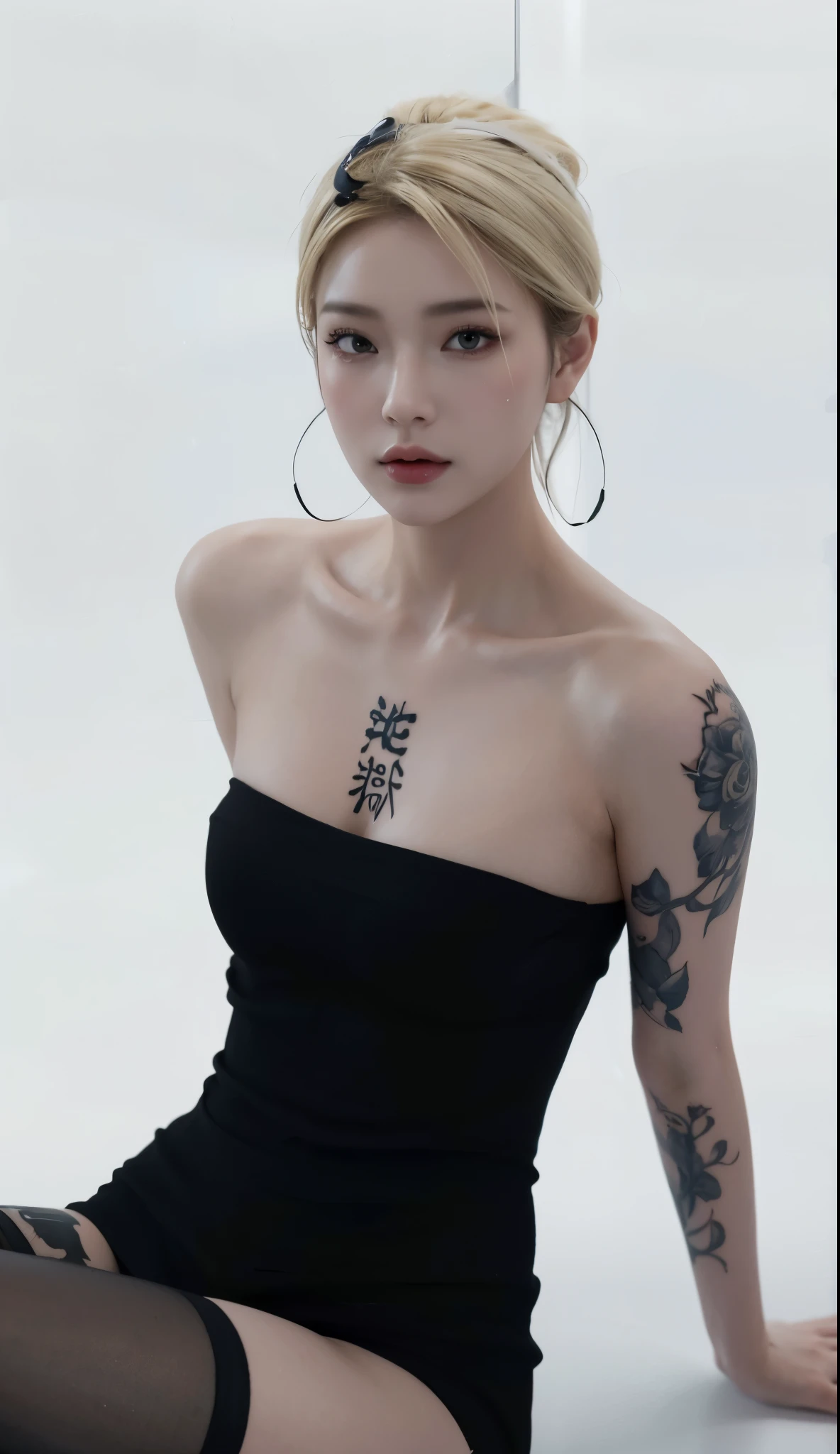 Game Art,Cg animation,Best image quality,Maximum resolution,8k,(A half-length photo),(portrait),(Head close-up),(Rule of Thirds),Unreal Engine 5 rendering works,20 year old girl,((Queen)),The eyes are very detailed,(Large Breasts),Elegant and noble,Movie Lighting,Ray Tracing,Game CG,((3D Unreal Engine)),OC rendering reflection mode,4K,Ultra-clear,Translucent lace,Fair and plump figure,Pretty Face,Glossy Gel Coat,身着华贵礼服的Queen,Intricate tattoo designs,Tattoos have a three-dimensional feel,Chest tattoo(Chinese characters:hell)